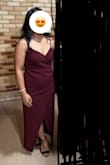 I got a size medium on the dress. It fits me perfectly. The fabric is comfortable. Loved everything about my dress. I can't wait to order my next dress from Lulus! - Rochelle H.