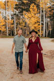 The material is great. The color was perfect for our fall photos. I absolutely love the dress! - Samantha E.