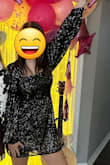 This dress was perfect for our party. So sparkly! - Brandi T.