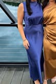 So beautiful for any event. Perfect for a wedding guest dress. It fit so perfectly and the length was perfect. The material is sooo soft but shows stains easily if you get anything on it but that's my own fault. Love this dress! - Bridget N.
