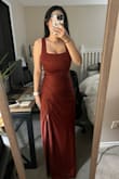 I love this dress. I was a little nervous about it at first based on other reviews saying there wasn't much room in the chest. I'm shaped like a capital P and it's so hard for me to find dresses and tops with enough coverage for my chest these days. I had no problem with this dress. I love the thicker straps since they don't dig into my shoulders as much and they still give a lot of support. I can even go braless with this dress which I haven't been able to do in so long. - Emily D.