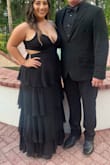 This dress fit so well, was super comfy and I got countless compliments! Only issues I had were that the straps are sooo weak that mine broke at one point when putting it on, but it was an easy hand-sew to repair. The strap is also not adjustable, so I took the opportunity when sewing it to make it a little shorter/supportive. Big chested girls unfortunately would probably want to stay away from this dress unless you add pads! - Kadie Q.