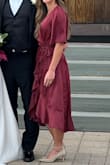 This dress was perfect for a low key autumn wedding. The material is super soft and comfortable, and the fit around the middle is easily adjustable with the wrap. Definitely planning on wearing this dress again. It would be great for a holiday party! - Kelly M.