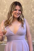 Bought this dress last minute for a wedding in Australia. I regret not buying the XL size. However, the XL size was not available until February 2024, and the wedding was in November 2023. The dress did zip up, but I had to wear tight spandex; the middle part that's under the bust area was so tight that it busted open from the zipper side when I got into my Uber ride after the wedding. Thank god it was able to hold up until the end! If you do decide to buy this dress, please PLEASE size up! - Christina C.