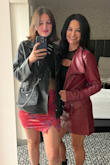 I absolutely love this jacket!! It looks like real leather. Looks expensive. I also got a skirt in the same material and color. The whole outfit looked awesome; fit very well but did run a bit small. - Terri M.