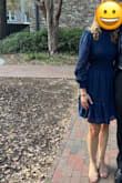 Perfect dress for a fall wedding. Pretty much looks just like the website pics. The material is lightly shimmery/metallic so it's very nice for an evening look. The sleeves were a tad long so I rolled them. - Cailin L.