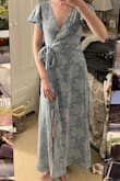 I got this dress to wear as a bridesmaid for my friend's wedding and I absolutely love it! It is so beautiful and elegant that I'll be able to wear it again to other special occasions after the wedding. It fits perfectly and the tie makes it somewhat adjustable. Highly recommend! - Amanda C.
