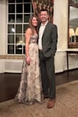 This dress was so flattering from the start! I received so many compliments. It was perfect for the fall wedding I attended, but I'm sure it would be suitable for any season. Like other reviews, it is much darker in person & it is very long. I was able to hem the top layer by about an inch & got by with 4" heels, but I might try to hem some more. - Sarah K.