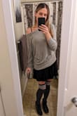 This sweater is fairly light, so I look forward to wearing it throughout the year, not just seasonally. If you're between sizes, definitely size down. It's a casual top, but I still got lots of compliments on it and felt cute. - Laura M.