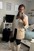 Love this blazer. I got it to wear to a company Christmas Party. It's oversized so keep that in mind when picking a size. - Dallice G.