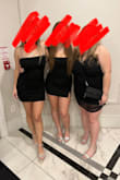 Love the dress, will def be wearing again. Material is great. Slit is [at the] perfect spot, looks so good. Kinda short but still comfortable. Fit of the dress was amazing. Only issue was the straps [were] much too long and slid off my shoulders, but easy fix with double sided clothing tape. Stayed up all night, no issues! - Carley E.
