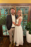 I bought this dress a week before my rehearsal dinner because I had a major rehearsal dress regret. I am SO happy I bought this dress because it was stunning - and I honestly would have worn it as my actual wedding dress I love it that much! The material was sturdy but lightweight, not see-through, and high-quality. Since I'm 5'4", the dress went further down my legs and hit right at the top of my ankles, which I prefer. My only "con" was that I ordered an M and probably could have gotten away with an S, but I didn't mind much because the super tight to my body and I was comfortable sitting down while eating. - Shelby S.