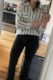 I absolutely love this! You can wear this shirt any time of year, to work, or just lounging at home. It is lightweight and comfortable, loose and flattering. I'm so happy to have this versatile addition to my wardrobe. I run between a size S and XS, so I sized down since this is more of a loose fit. - Danielle G.