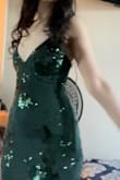 This is my dream dress and it's been on my wishlist for a few years now. When it went out of stock I was so devastated but immediately when they brought the dress back in this color I jumped to purchase it. It runs true to size (if a bit long but I'm short and my platforms work really well!) the straps are great for adjusting which makes the bust area more secure and a nice fit for my hips since they are very wide. There's a bit of stretch to the material so it's super comfortable and it comes with padding in the breasts! I would say though even for smaller girlies if you're still worried about them slipping out, some adherence tape will work just fine! I don't have any future events to wear this to (yet) but I simply bought it because I wanted it and knew I couldn't miss this opportunity again! Plus there's no shame in buying a dress just to feel pretty in! - Jazmene G.