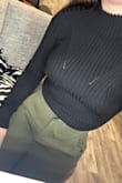 Been looking for soft sweater tops & this is a winner! The neckline is not tight, the snaps work and don't suffocate my bum. Would consider buying any other colors as well! - Brandie R.