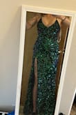 This dress is absolutely beautiful!! It fits perfectly and true to size, I compared it to my height and size when ordering from other reviews and it was perfect! I feel stunning in this dress and would highly recommend!! - Shauna O.