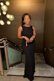 I love how this dress fits! It hugged my curves perfectly. It's simplicity and classy vibes are to die for. My favorite part is the back. Definitely recommend! - Deborah A.