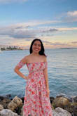 I usually order S but I saw some reviews saying that XS was the same fit. It was a little tight on my shoulders but not a big deal to me. I loved it! It makes my waist look great as well! Perfect dress! - Arantxa M.