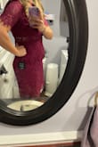 I didn't get to wear this dress, the style is gorgeous but unforgiving, it shows your belly better than I was hoping with the lace. Still beautiful, I'll keep it in the event I lose weight, - Stephanie B.