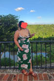 The dress is super cute overall but not super great for bigger busts unless you want low cleavage. I wore it with silicone bra inserts as well. The material was too delicate to safety pin closed so that wasn't an option. It is also low under your arms if that's a concern but I'm definitely still keeping it. - Janina P.