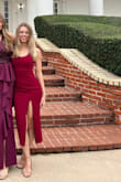 This dress was perfect for the occasion and fit my body in all the right places except, since the shoulders/straps are not adjustable, as a 5'3" woman with a B cup, I had to have the straps taken in so the chest wasn't so low on me. I felt a little exposed before the alteration. ALSO, the dress does not have a zipper/clasp closure as listed! I couldn't believe this so this made the dress getting on and off very difficult without tearing threads, despite it being a stretch crepe fabric. Buyer beware of this! Overall, I would recommend though that you be SUPER careful slowly inching it on and off over your ribs and chest. You may need a friend's help. I loved it so much. - Katie T.