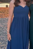 I received a lot of compliments on this dress! It was perfect for a wedding event, true to size, and a great color! I highly recommend it if you're considering buying it for any occasion! - Megan I.