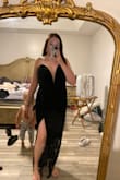 Purchased for a wedding reception in February that the bride asked we all wear black and I'm so OBSESSED. It fits like a glove but conceals my mom pouch. Hopefully, I can find another party to wear this to. I love it so much! - Victoria F.