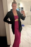 Perfect for our Vegas trip! So comfortable. Loved it so much. I'm only 5'5 and the legs do run long, so I needed to get it altered. I wish it was a tad bit tighter in the chest area but I had no issues with keeping it in place. I tried a S originally and it was too tight on my bottom, so went with a M. - Laura B.