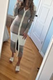 I wore this dress on Thanksgiving and it was perfect! It's comfortable, and modest, but also a little sexy. The material is on the thicker side, so it kept me nice and warm. - Stephanie G.