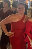 I loved the dress. It fit perfectly, and I got so many compliments on it. The material is forgiving and has a stretch to it. I was comfortable wearing it for over 8 hours, which also included a long car ride. - Patricia H.