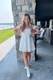 This dress was absolutely perfect for my bridal shower. The flowers on the dress don't look cheap. The material is good, and I didn't have to wear a bra with it. It's the perfect babydoll dress - Lauren B.
