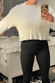 I purchased the sweater with a couple of others in my order, and this one was by far my favorite right off the bat. It was cropped just the right amount, and the fit was cute. It is white, so it needs to be washed. I followed the washing instructions: hand wash in cold water and lay flat to dry. The sweater is ruined. It shrunk, making it really boxy. The armpits did not shrink and are huge. Now, it is too short to wear. I'm so disappointed because I only got to wear it twice. It was my favorite sweater in my closet and now it's trash. I usually have much better luck with Lulus clothing, and it was very sad that this one ended up this way. I do not recommend buying it unless somehow you can go through life without washing a white sweater! - Andrea B.
