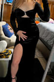 This dress fits like a glove. I'm a true size small and the small fit is amazing. If you have a small chest, this dress will suit/flatter you and hug you in all the right ways. No need to wear a bra either! - Addie B.