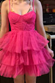 This dress looked so cute in the photos, but when it arrived it only felt like a very expensive Weird Barbie costume. The material felt very cheap and the dress did fit a bit larger than I had anticipated. I have ordered from Lulus countless times and this way the first time I have been left disappointed. - Kaleigh D.