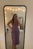 I feel like the dress was exactly what I ordered. It is skin-tight but the material is thick so it feels secure and comfortable. I ordered this for our honeymoon, so the high skit doesn't bother me too much, but it is quite high. The color was exactly what the picture looked like as well (purple) and I am excited to wear it out. :) - Sophia S.