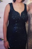 I loved this dress. It was comfortable and a little stretchy. Had a hard time finding the right bra, so I went with stickies. - Elysha R.