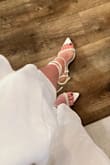 I got this for my rehearsal dinner and I love them so much. I sized up a full size. I'm normally a 7.5 and got an 8.5 and they fit perfectly. They're so different and I can't wait to wear them! - Rachel W.