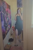 I will say, the dress is gorgeous. The color is exactly as it is shown in the pictures. The fabric feels great and has a nice thickness to it. The slit is higher than I thought it was going to be. I ordered a small because my bust size is way smaller than my hips. I should have ordered a medium probably because it was so tight around my butt and thighs, but I ordered a small because I knew the medium was going to be too big for my chest. It was still a bit loose in the chest part, but overall, a pretty dress. It's classy and elegant. I used it as a wedding guest dress with small black heels. It fits true to size for those that are a little more "fit" in my opinion. My butt is big, no chest, and a muffin top so maybe that's why it was right. Interesting dilemma, so I guess use your best judgment when it comes to sizing!! - Morgan R.