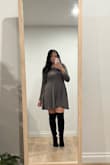 Really nice and soft fabric quality. Fit is definitely true to size. I got a lot of compliments about the dress. It's very easy to dress up or down for any occasion in my opinion. I definitely recommend it!! - Maria M.