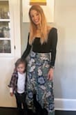 I've owned a few of this style skirt before (high to low maxi) - never loved it as much as I do this. Hugs your waist, flows just right, great material that doesn't stick to you or pick. The color and print are great. I wore this on Thanksgiving - can't wait for some summer crops and wedges. - Ella B.