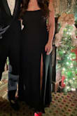 I ordered this dress for a black tie wedding, and it was perfect! Even as a simple dress, I got so many compliments, particularly about the neckline and slit. With it being so simple, it is the perfect dress to wear to multiple events. It was so comfortable to wear all night and had just the right support in the chest area. It was a little long for me, but I paired it with heels and the length was just right. I would order again! - Maggie C.
