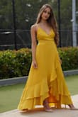 This dress was absolutely perfect for my best friend's beach front wedding in the Florida Keys! Not only was it the perfect bridesmaid dress for a beach/outdoor wedding, the color and elegance was perfect. I also performed a song in memory of her late mother, a Christian worship song called "Forever" by Kari Jobe. The dress came right on time as I went shopping very last minute. Since it was a little big, I ended up having to tailor it a bit at the waist, but that's okay. It ended up being exactly what I needed, and I am so grateful to have this piece as part of my closet! - Michelle L.