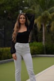 I love this top - it fits so perfectly and goes with almost all of the pants I own in my closet. It is a staple piece that I am grateful to own. - Michelle L.