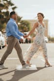 I wore this dress for my engagement pictures, and it was perfect. Very comfortable and flattering. It was too long so I had to hem it. I got many compliments. - Dannaly R.