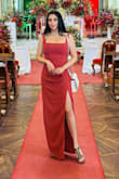Great dress. I loved the color, it was perfect for a wedding on December 2nd in México. The fit is wonderful it covers just the right amount and it's very flattering. The quality is also very good since it's not see-through, I was able to not wear a bra and it held everything in place with great support. Lulus is definitely my go-to website for wedding guest dresses. I highly recommend this dress for any event. I wore a size medium, the measurements I selected might be incorrect but just so you get a better idea my height is 5'5", I weigh 133 lbs, and I'm a size 6 on jeans on bloated days and size 4 jeans on non-bloated days. :) - Yesika H.