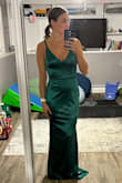 This dress is extremely soft and feels luxurious on! The green color is also stunning. - Katelyn B.