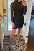 I love this dress! It fits well and the scrunching of the fabric is very flattering. I bought it for a bachelorette party but ended up wearing it to the wedding and got lots of compliments. - Brianna D.