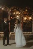 I wore this to my wedding reception in November (fold in Michigan). I got so many compliments on how I looked so elegant like I was meant to be in an angelic painting. Very comfortable and I got to wear a real bra. I did wear shapewear under in case it was see-through. - Katie F.