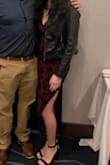 I wore this dress to my work holiday party. I received so many compliments all night. I paired it with a leather jacket to tone down the "sexiness" a bit and it looked super cute together! I highly recommend it! The photo I included doesn't do it justice but wanted to show the jacket with it. - Amanda F.