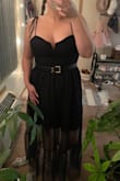 I paired this with a YSL belt, it pulled the whole look together. super flattering, the straps tie so they're easily adjustable. - Ceirra S.